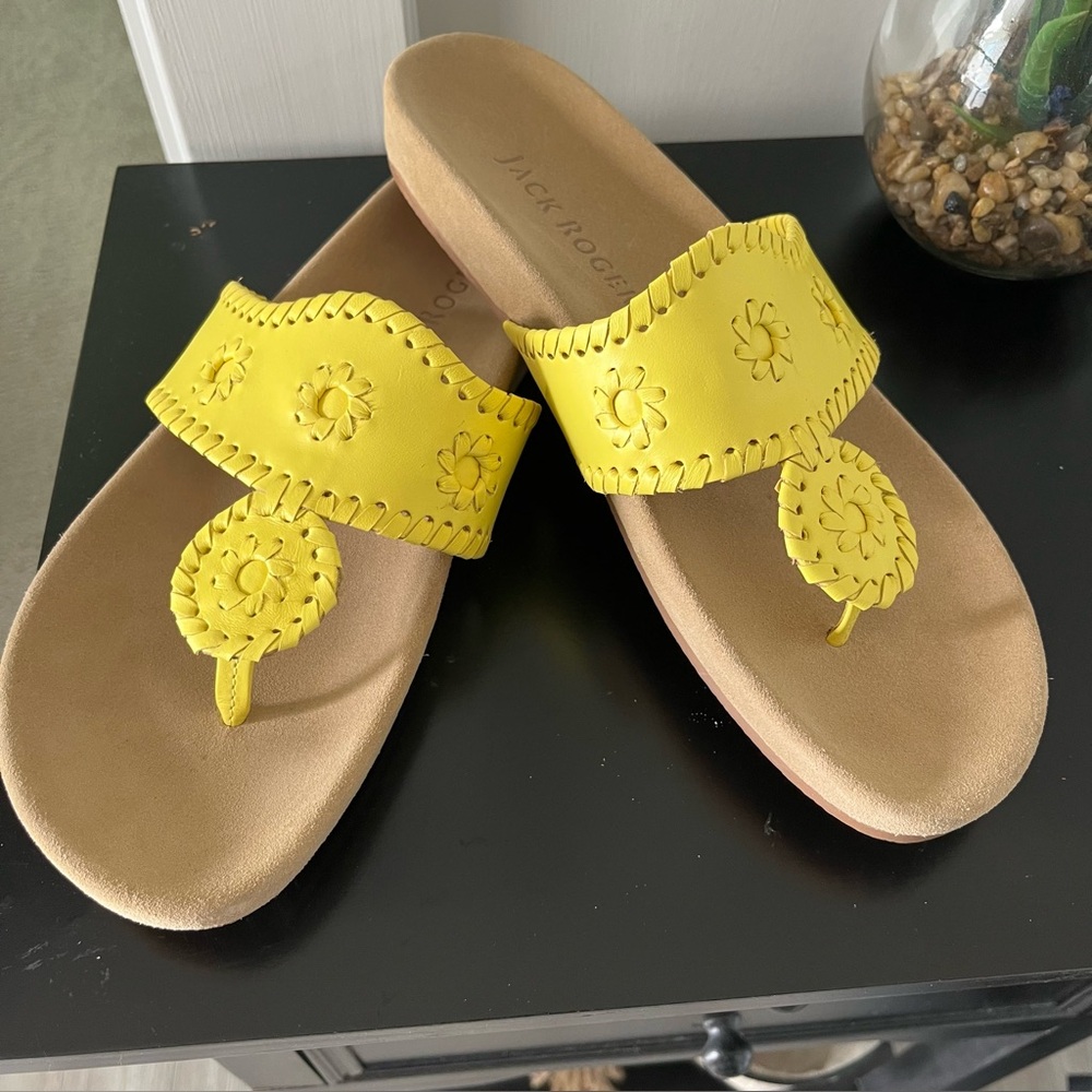 Jack Rogers Yellow Sandal Sz 9